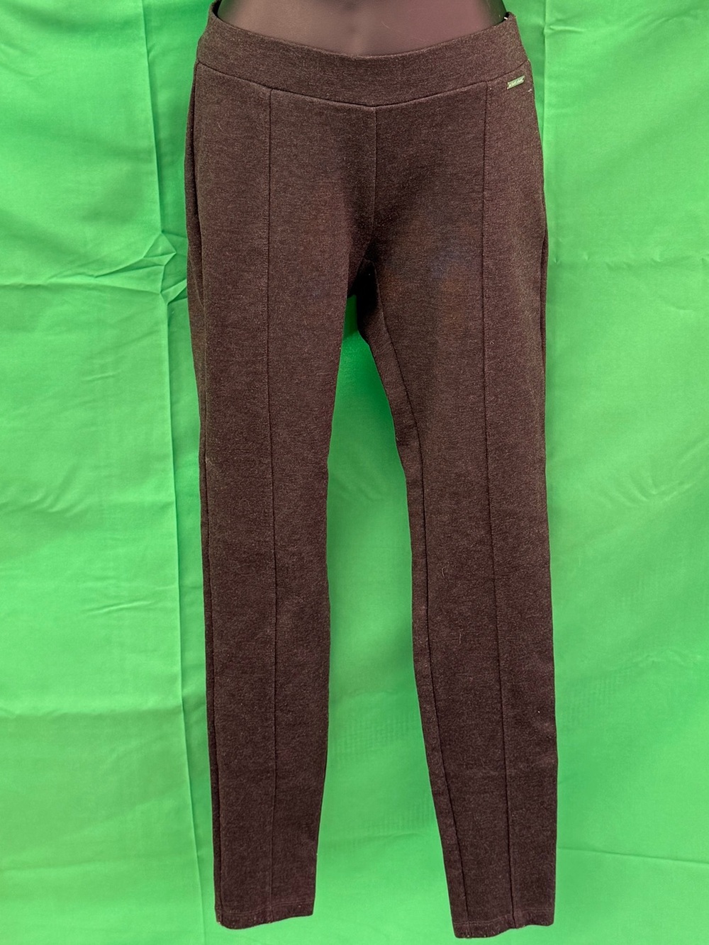 Charcoal Ponte Pull-On Pants Center Seam Skinny Stretch XS
